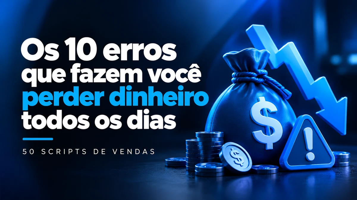 Os 10 erros que fazem você perder dinheiro todos os dias, aula bônus dos 50 Scripts de Vendas